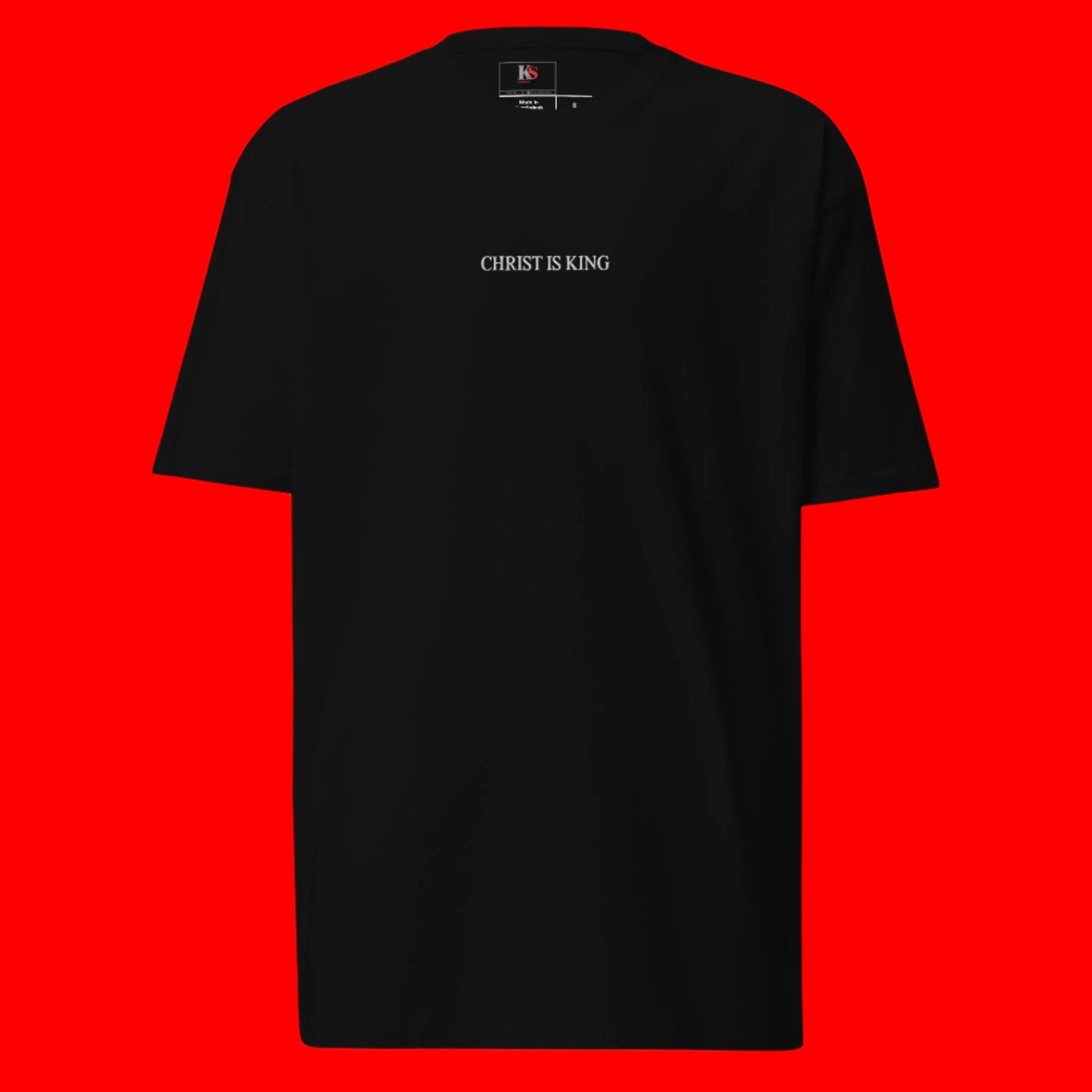 Christ is King Men’s premium heavyweight tee