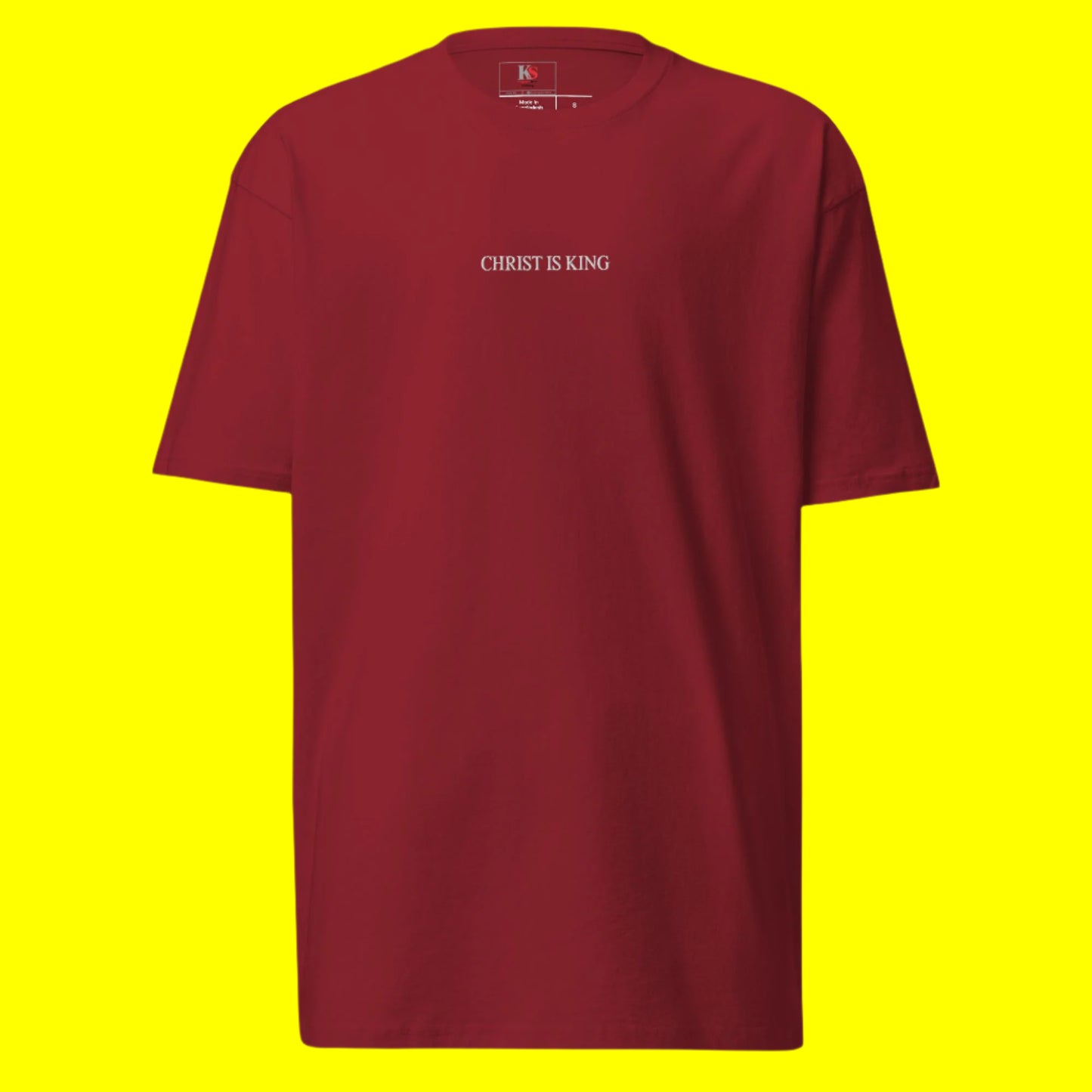 Christ is King Men’s premium heavyweight tee