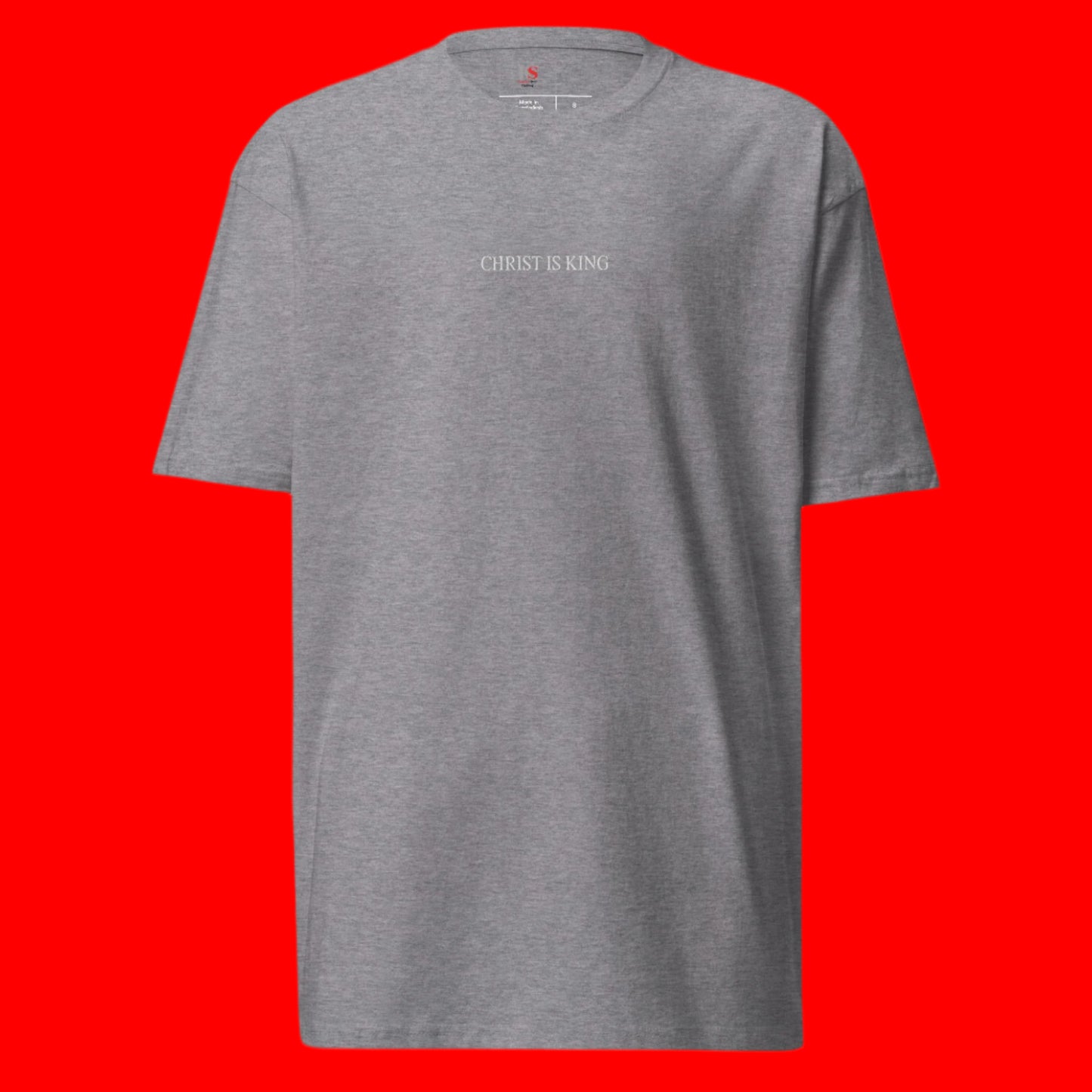 Christ is King Men’s premium heavyweight tee