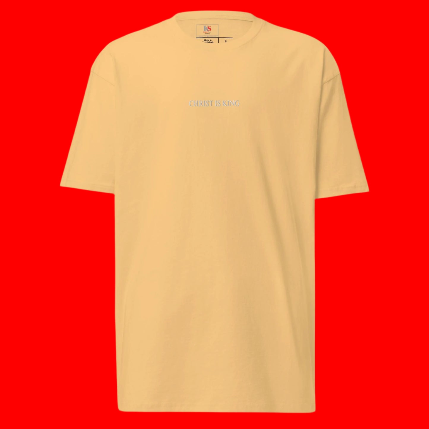 Christ is King Men’s premium heavyweight tee