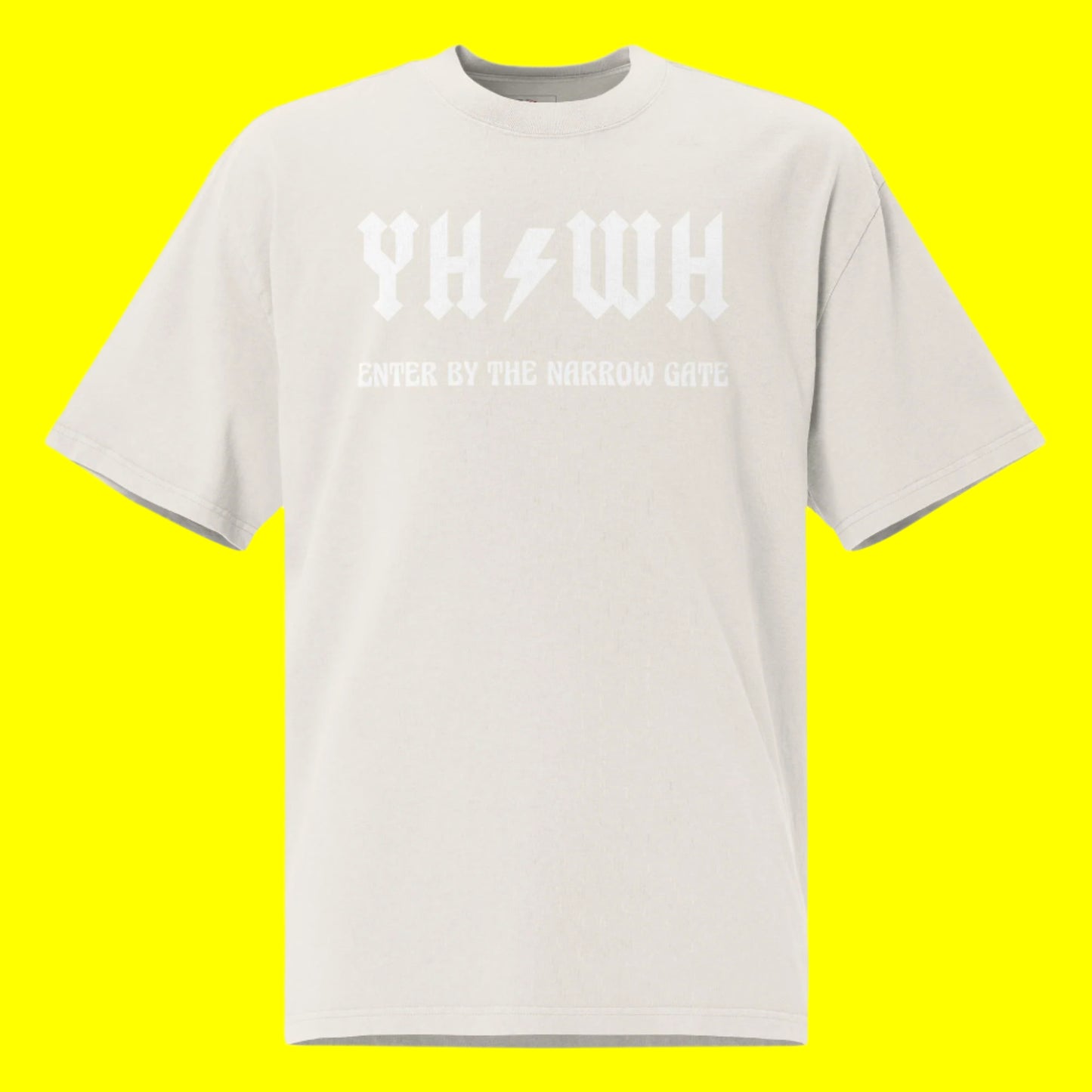 YHWH (2) Oversized faded t-shirt