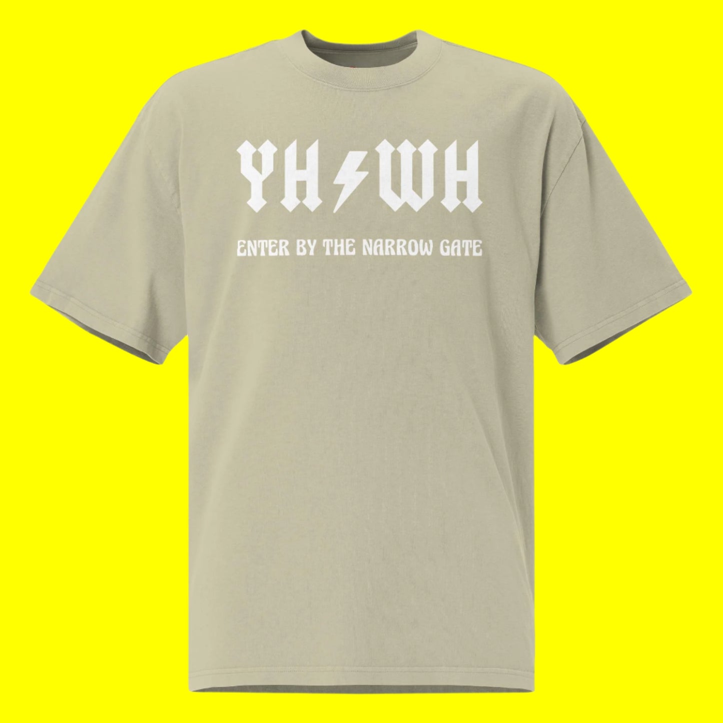 YHWH (2) Oversized faded t-shirt