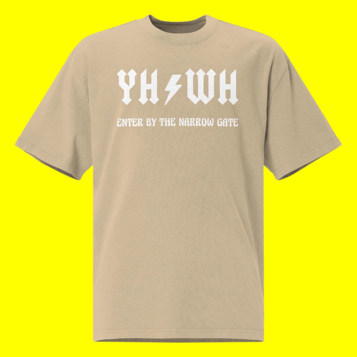 YHWH (2) Oversized faded t-shirt