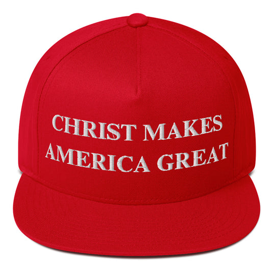 Christ Makes America Great Flat Bill Cap