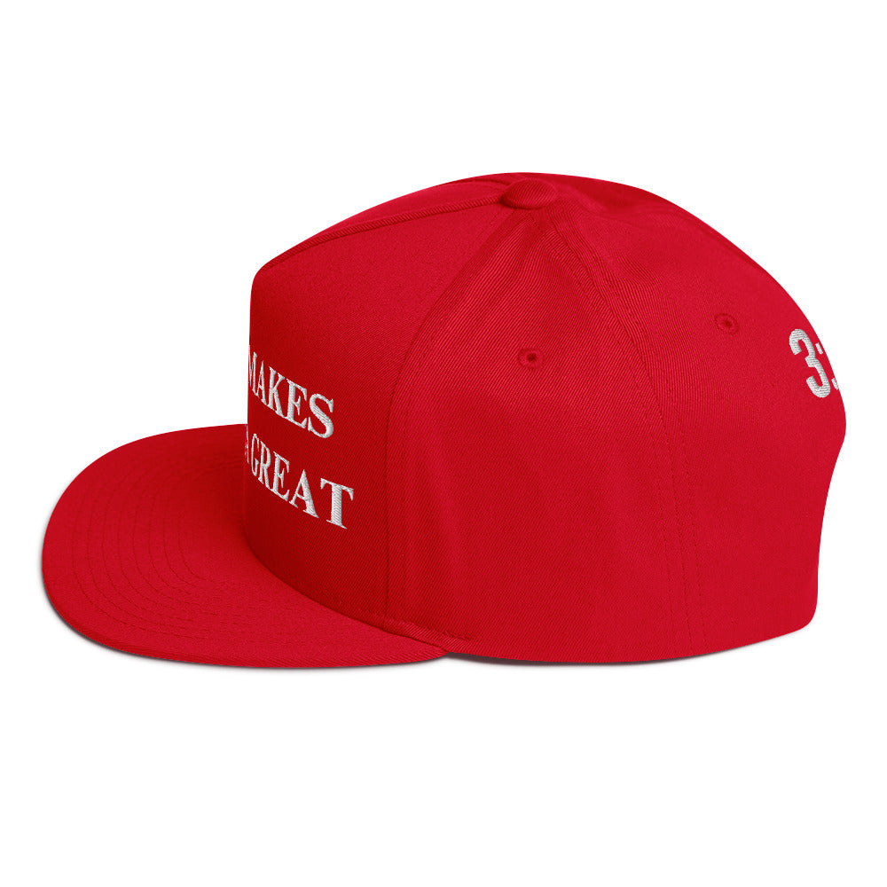 Christ Makes America Great Flat Bill Cap