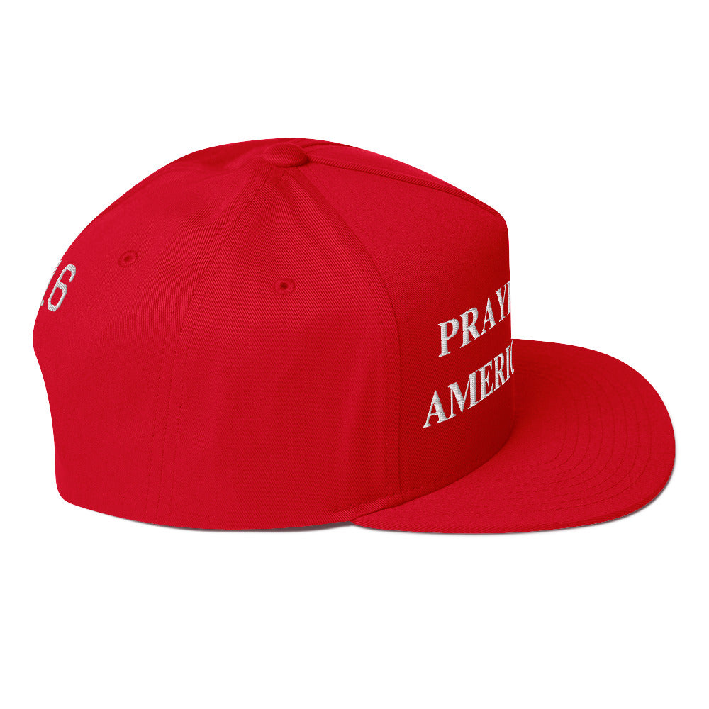 Prayer Keeps America Great Flat Bill Cap