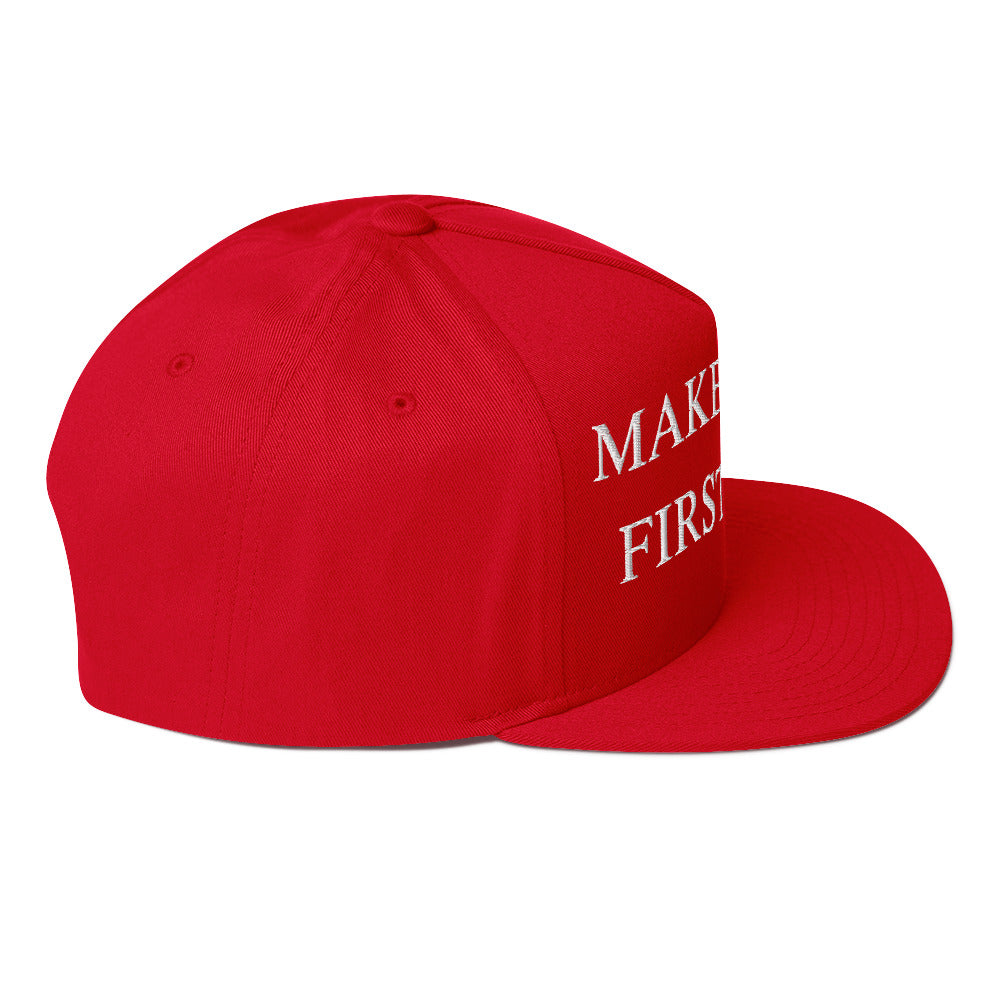 Make Christ First Again Flat Bill Cap
