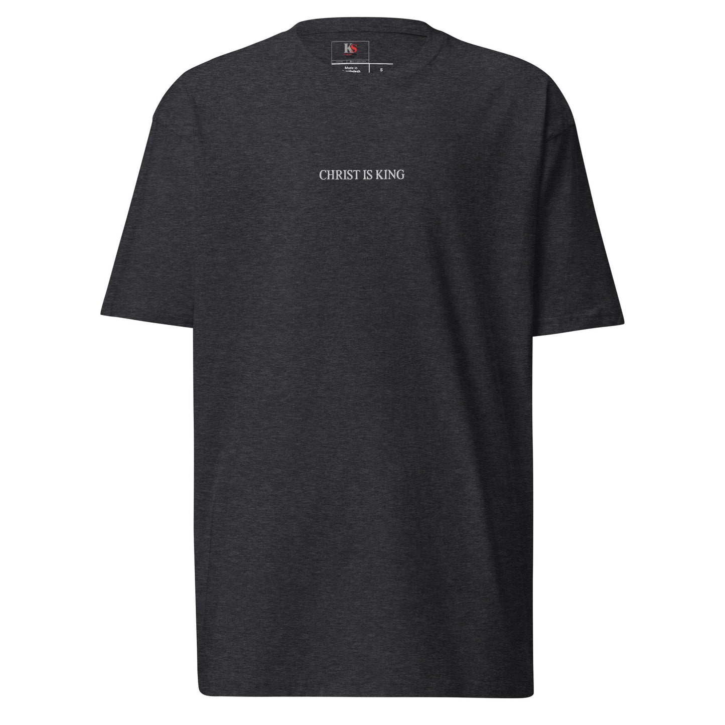 Christ is King Men’s premium heavyweight tee