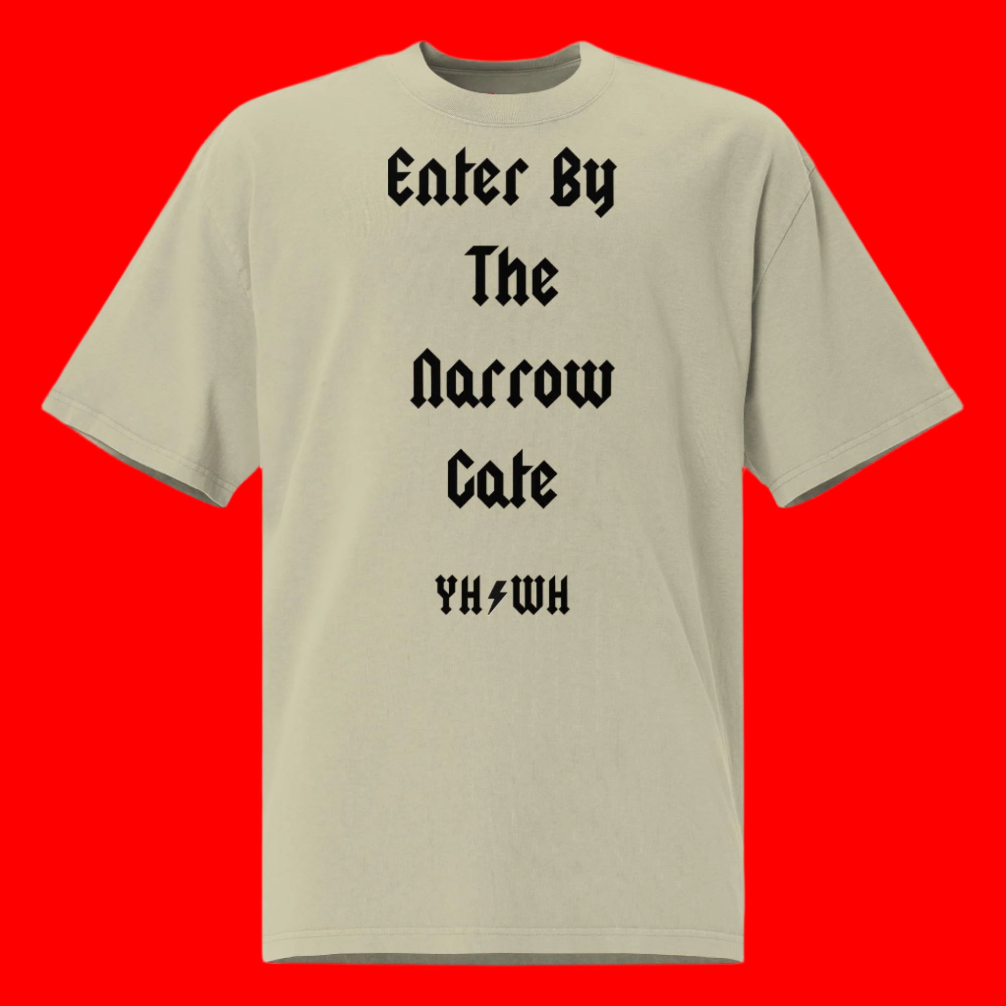 Enter by The Narrow Gate Oversized faded t-shirt